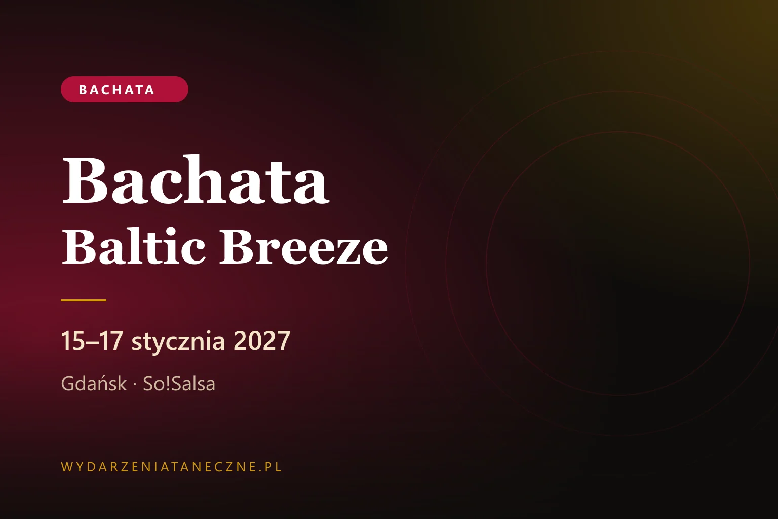 Bachata Baltic Breeze 2027 — Trójmiasto