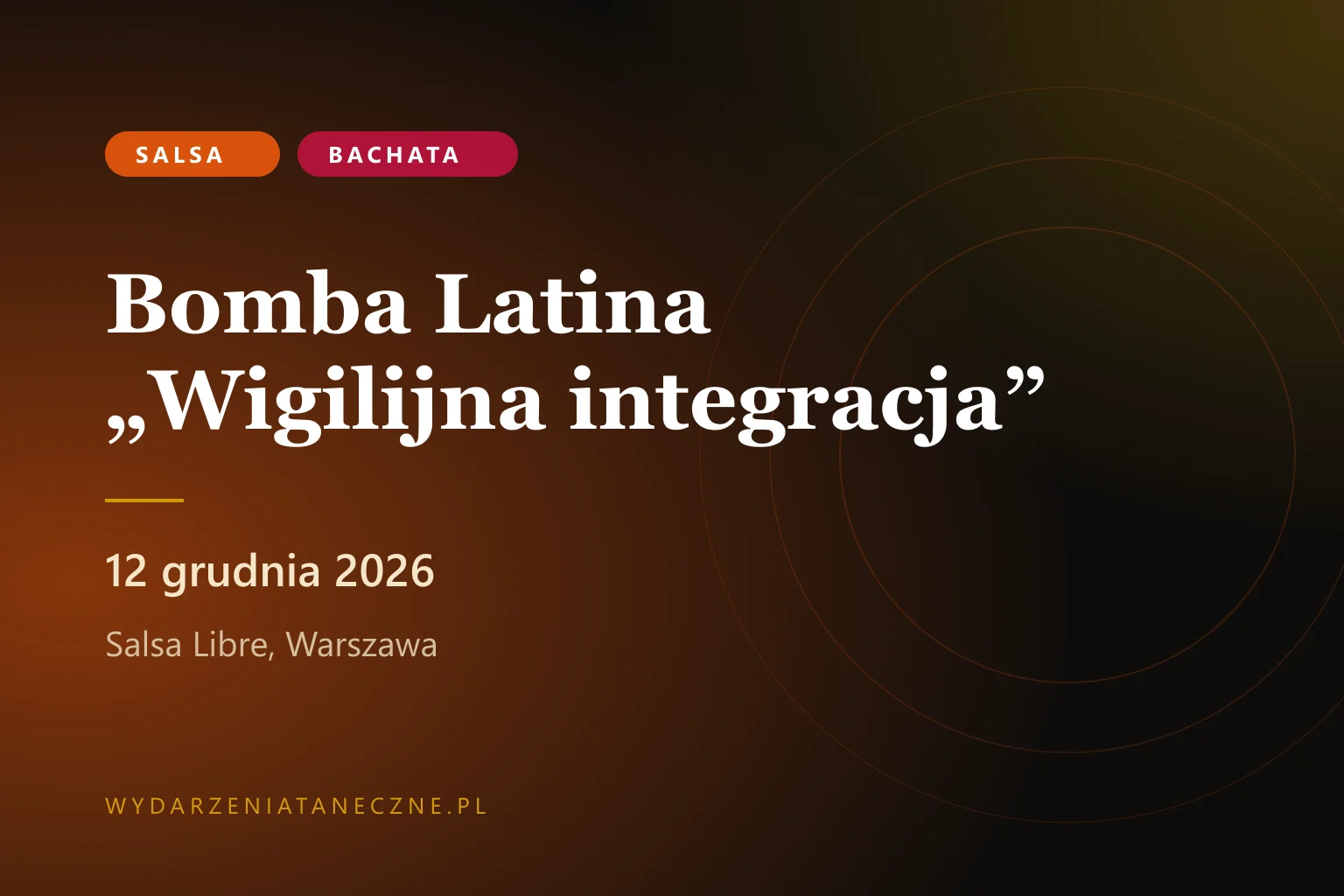 Bomba Latina „Wigilijna integracja” — Salsa Libre, 12 grudnia 2026