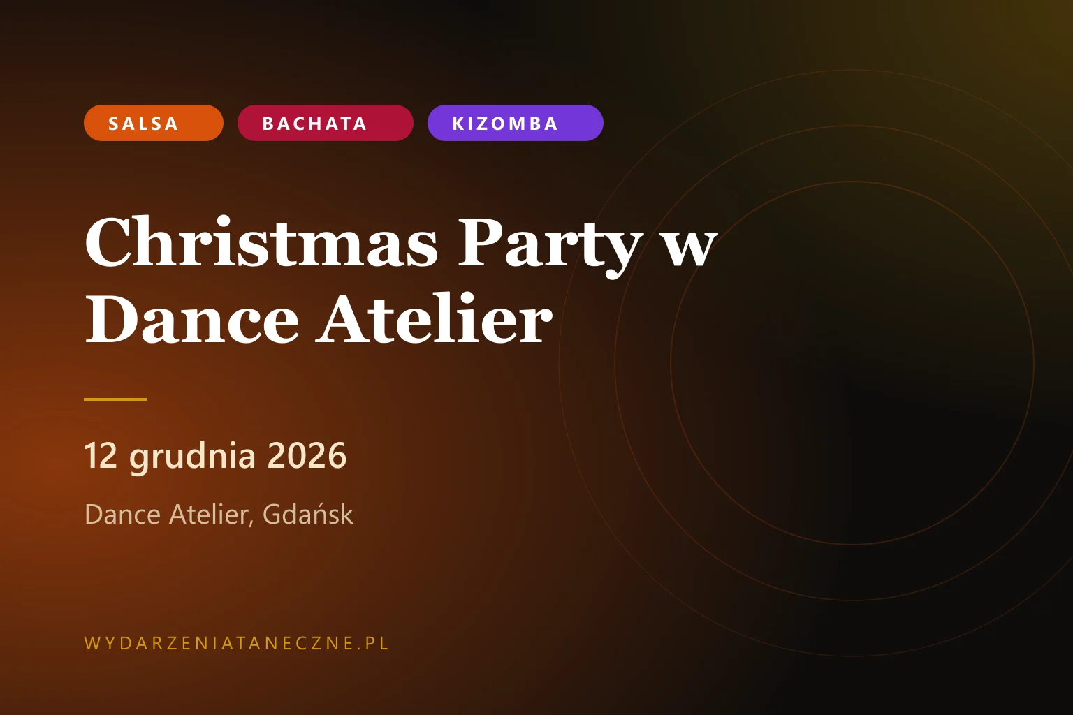 Christmas Party w Dance Atelier — 12 grudnia 2026, Gdańsk