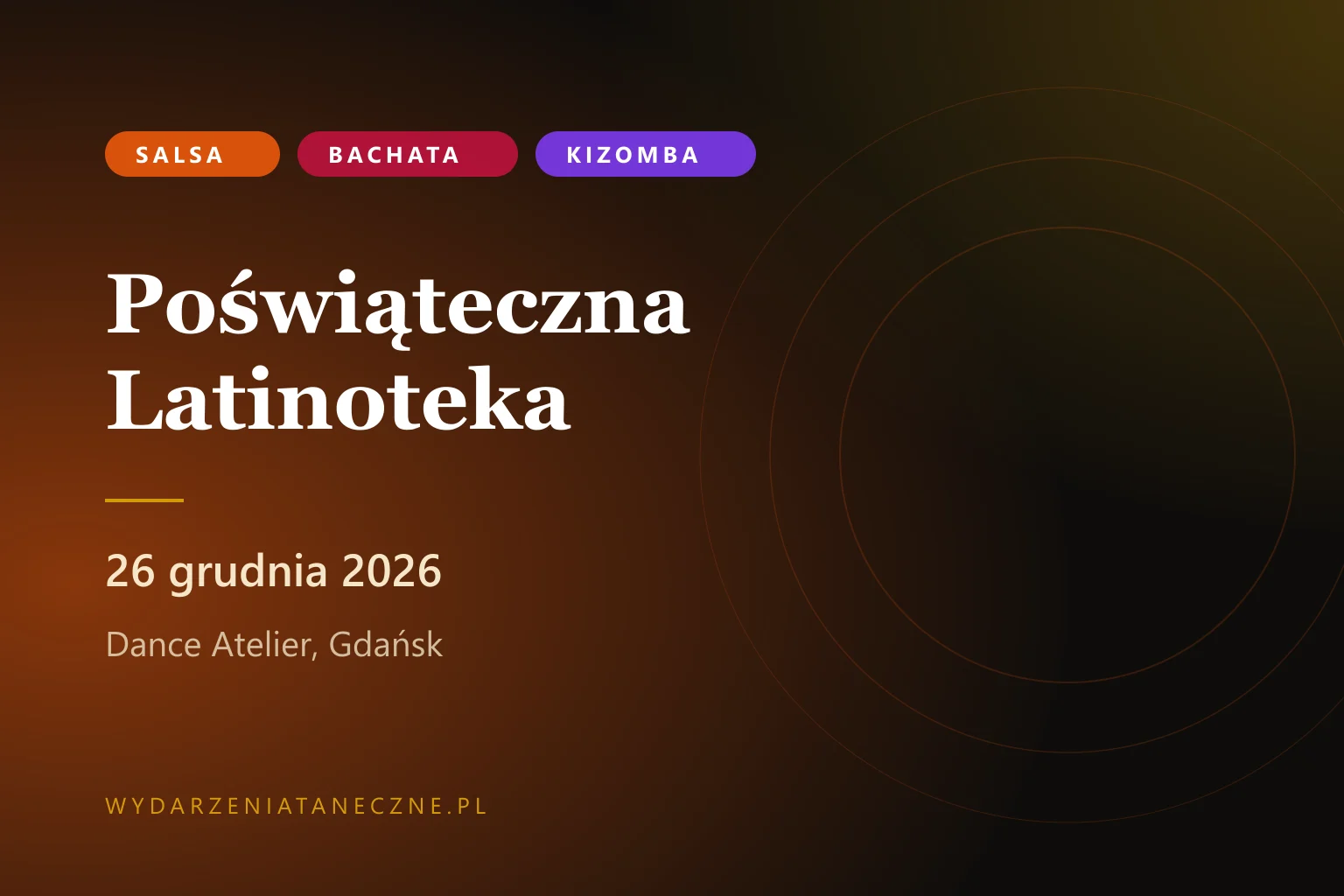 Poświąteczna Latinoteka — Dance Atelier, 26 grudnia 2026, Gdańsk