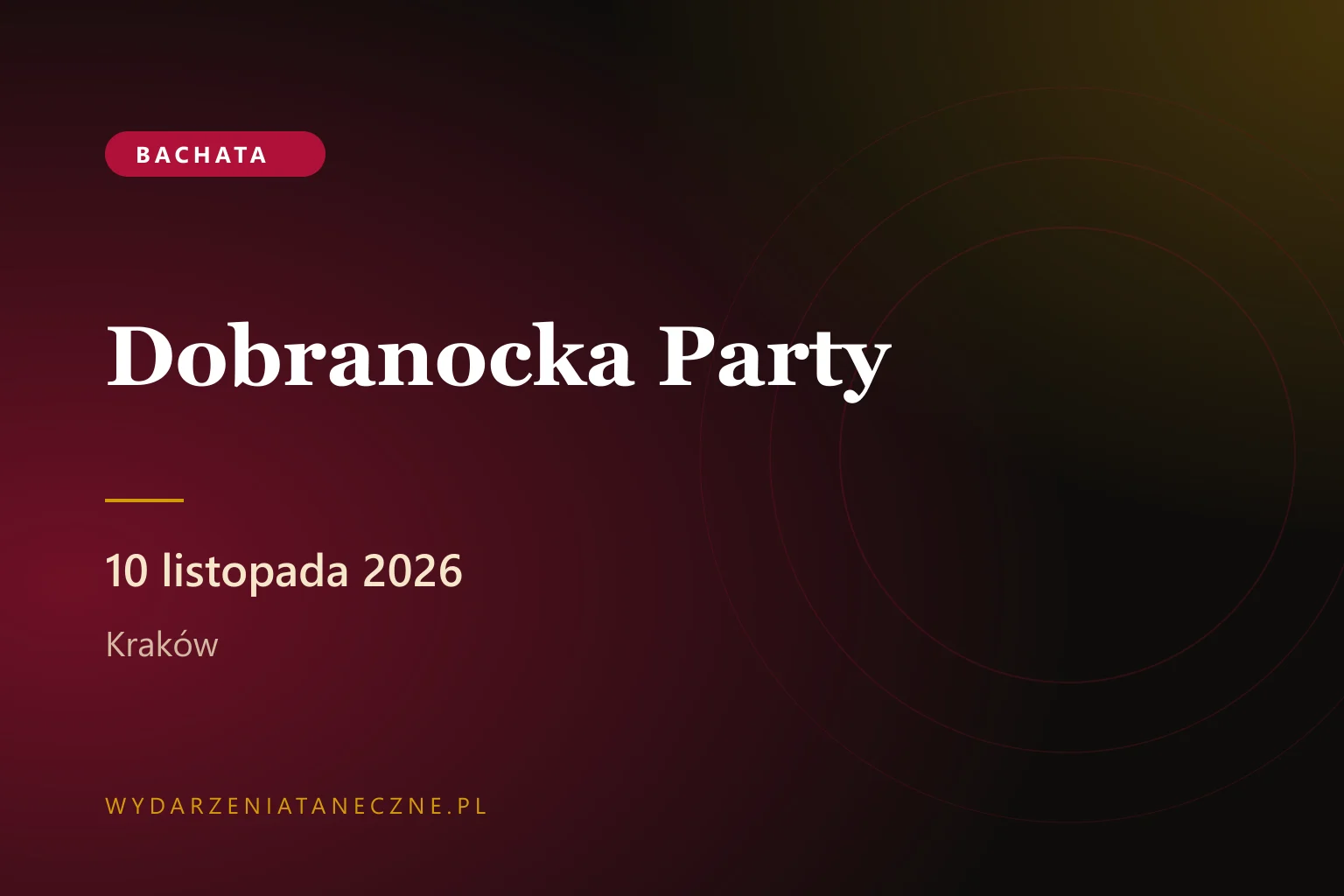 Dobranocka Party — before przed Sensual Impro Festival, LOFToDANCE, 10 listopada 2026