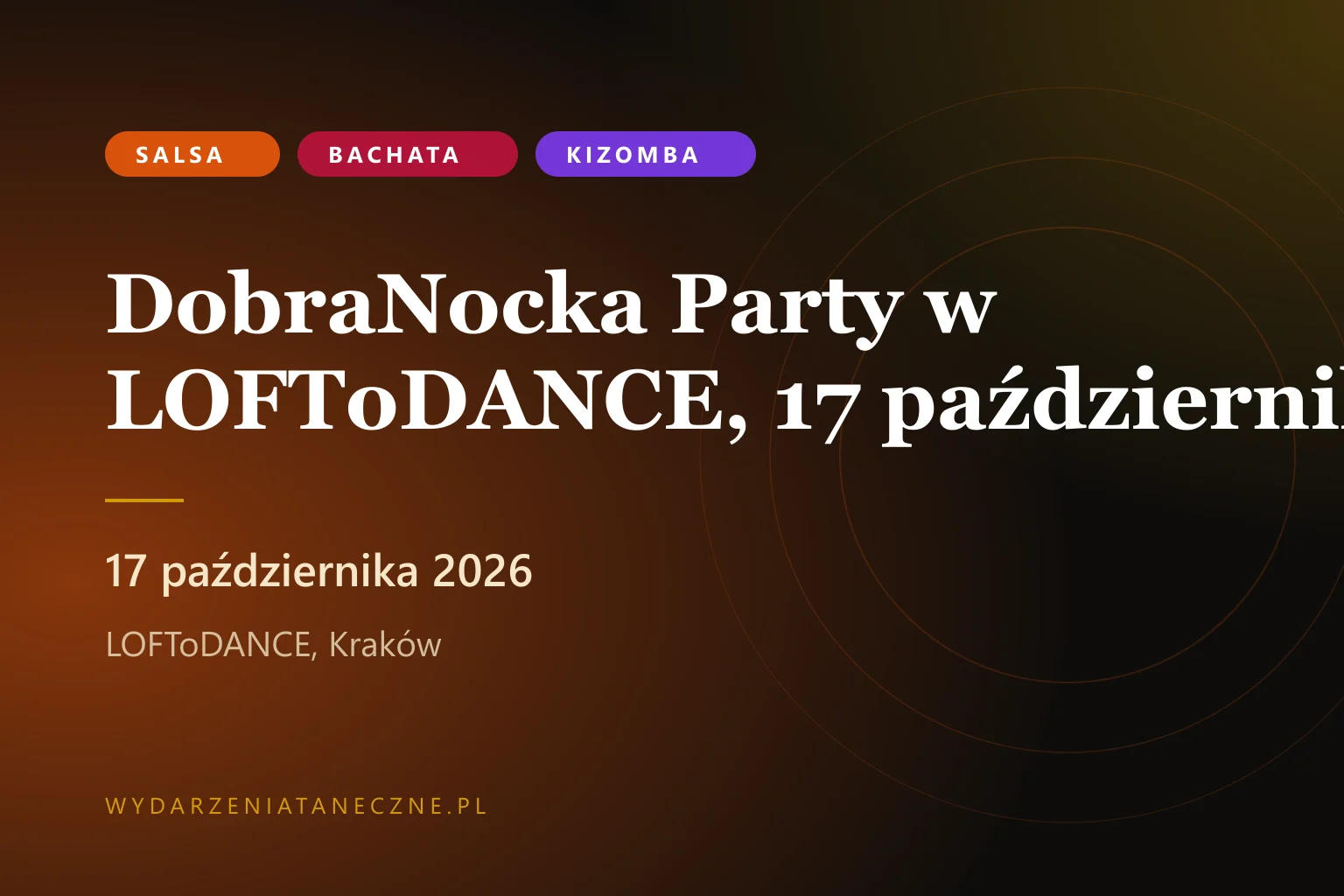 DobraNocka Party w LOFToDANCE, 17 października 2026