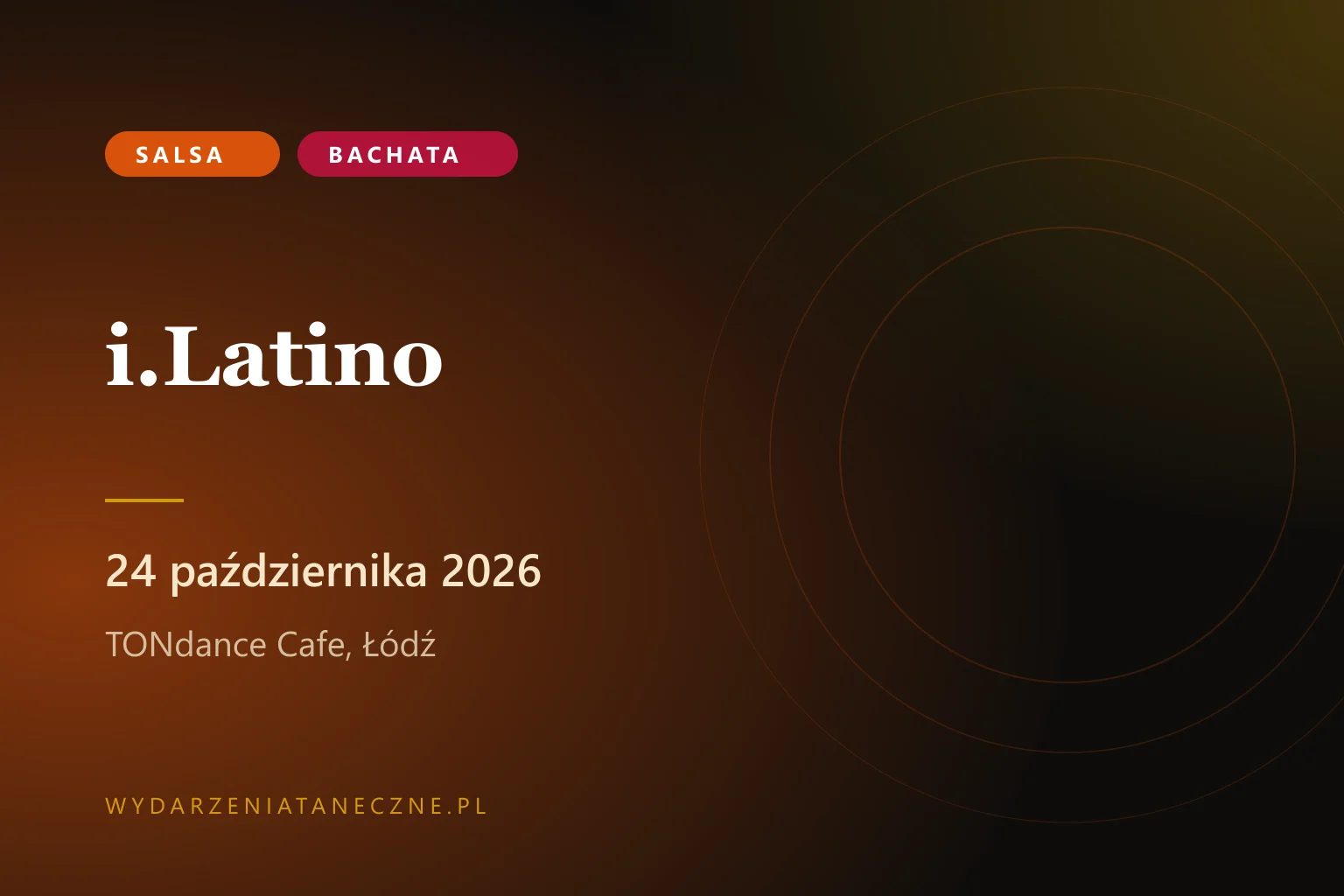 i.Latino — 50% salsy, 50% bachaty w TONdance Cafe, 24 października 2026