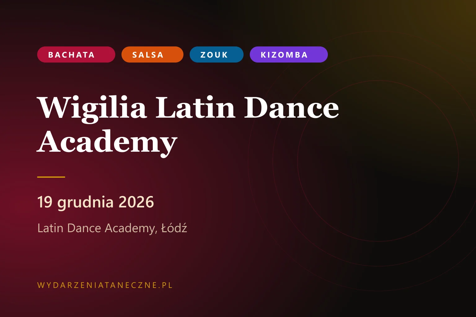 Wigilia Latin Dance Academy — Łódź, 19 grudnia 2026